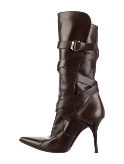 Pre-owned Michael Kors Leather Boots In Brown