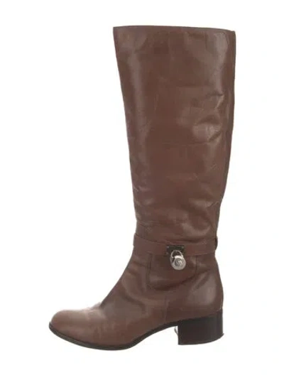 Pre-owned Michael Kors Leather Boots In Brown