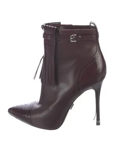 Pre-owned Michael Kors Leather Boots In Purple