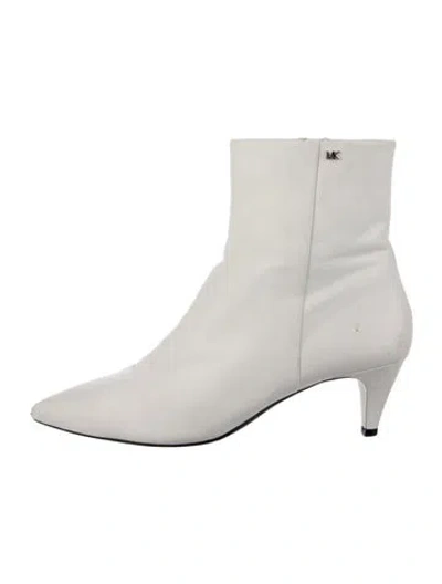 Pre-owned Michael Kors Leather Boots In White