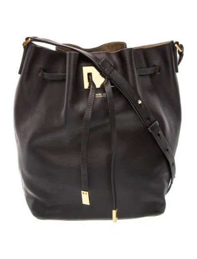 Pre-owned Michael Kors Leather Bucket Bag In Black