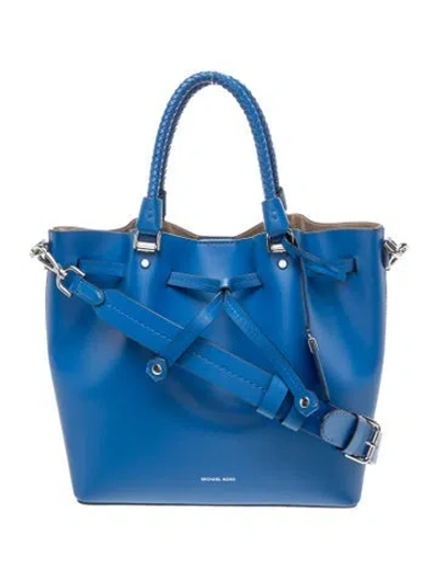 Pre-owned Michael Kors Leather Bucket Bag In Blue