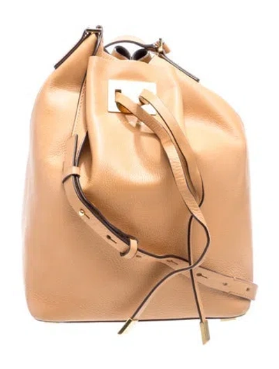 Pre-owned Michael Kors Leather Bucket Bag In Brown