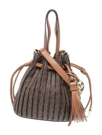 Pre-owned Michael Kors Leather Bucket Bag In Brown