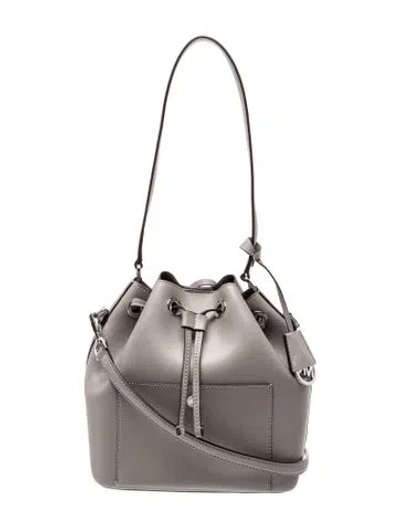 Pre-owned Michael Kors Leather Bucket Bag In Gray