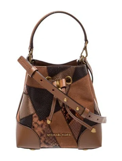 Pre-owned Michael Kors Leather Bucket Bag W/ Tags In Brown