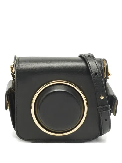 Pre-owned Michael Kors Leather Camera Bag In Black