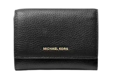 Michael Kors Leather Cardholder With Id In Black