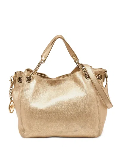 Pre-owned Michael Kors Leather Chain Shoulder Bag In Neutral