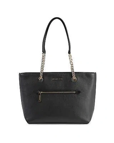 Pre-owned Michael Kors Leather Chain Tote Bag - Handbags - Black -size One Size