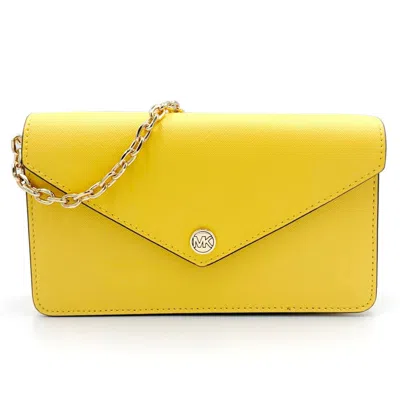 Pre-owned Michael Kors Leather Chain/shoulder Wallet () In Multi