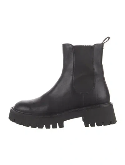 Pre-owned Michael Kors Leather Chelsea Boots In Black
