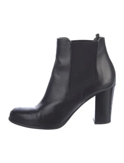 Pre-owned Michael Kors Leather Chelsea Boots In Black