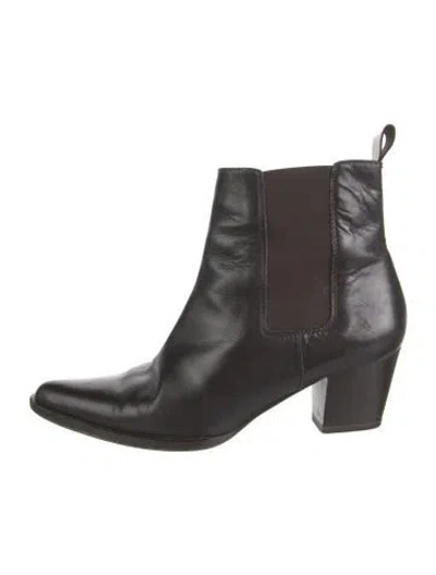 Pre-owned Michael Kors Leather Chelsea Boots In Black