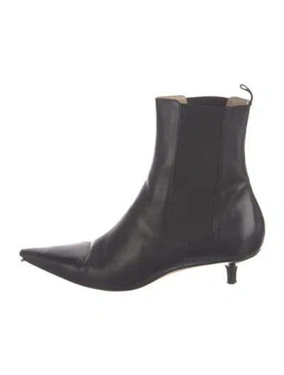 Pre-owned Michael Kors Leather Chelsea Boots In Black