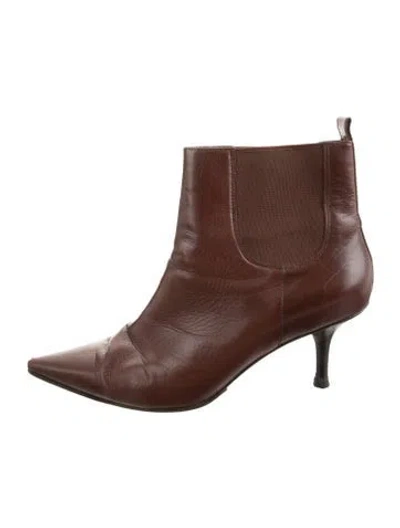 Pre-owned Michael Kors Leather Chelsea Boots In Brown