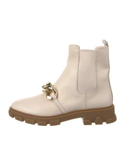 Pre-owned Michael Kors Leather Chelsea Boots In Neutrals
