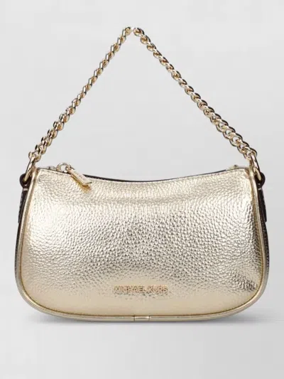 Michael Kors Leather Clutch Bag In Neutral