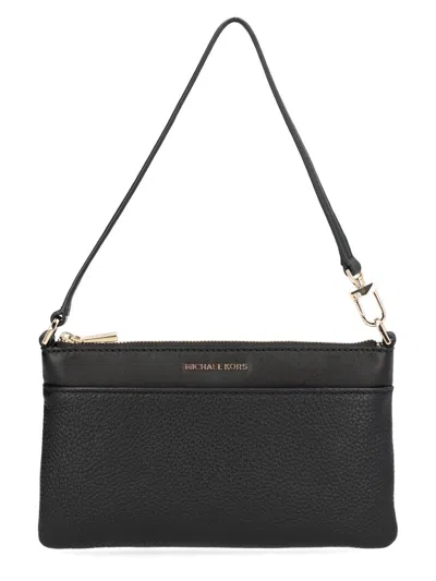 Michael Kors Leather Clutch Bag In Black