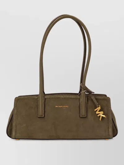 Michael Kors Leather Clutch Bag In Green