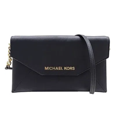 Pre-owned Michael Kors Leather Clutch Bag Shoulder Bag () In Black