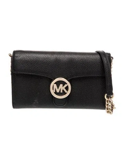 Pre-owned Michael Kors Leather Clutch In Black