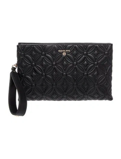 Pre-owned Michael Kors Leather Clutch In Black