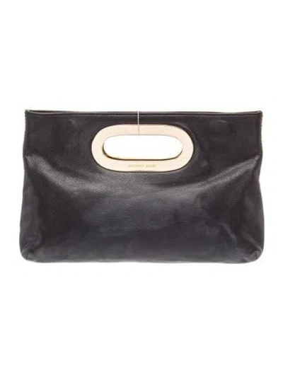Pre-owned Michael Kors Leather Clutch In Black