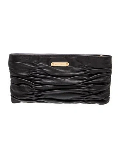 Pre-owned Michael Kors Leather Clutch In Black