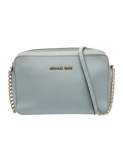 Pre-owned Michael Kors Leather Clutch In Blue