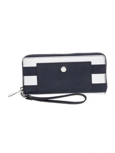 Pre-owned Michael Kors Leather Clutch In Blue