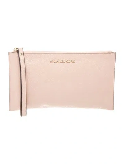 Pre-owned Michael Kors Leather Clutch In Brown