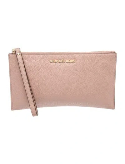 Pre-owned Michael Kors Leather Clutch In Brown