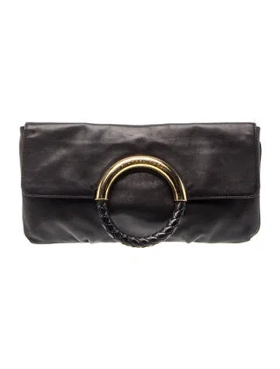 Pre-owned Michael Kors Leather Clutch In Brown
