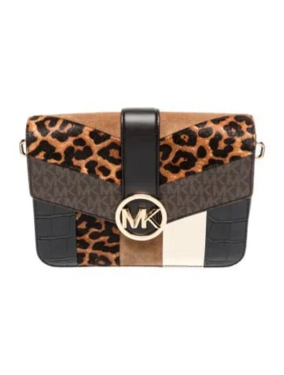 Pre-owned Michael Kors Leather Clutch In Brown