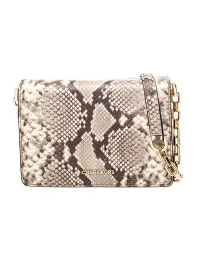 Pre-owned Michael Kors Leather Clutch In Neutral