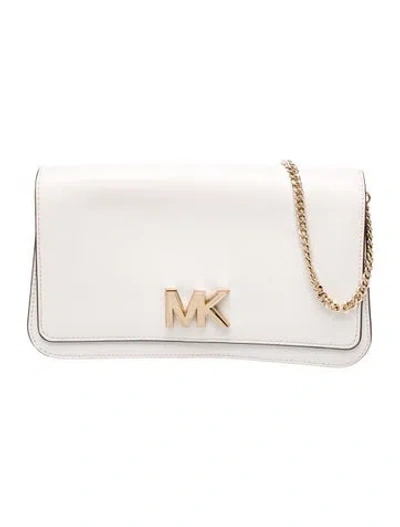 Pre-owned Michael Kors Leather Clutch In Neutral