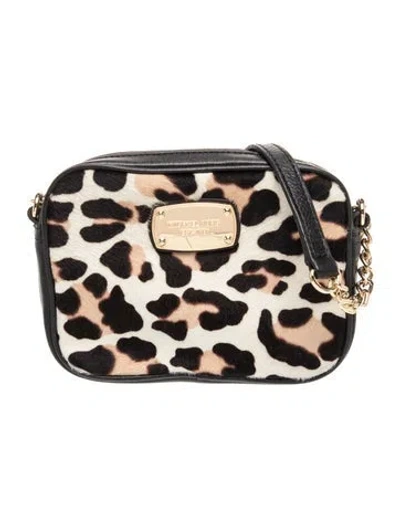 Pre-owned Michael Kors Leather Clutch In Neutral