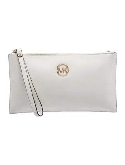 Pre-owned Michael Kors Leather Clutch In Neutrals