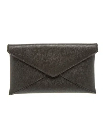 Pre-owned Michael Kors Leather Clutch W/ Tags In Gray