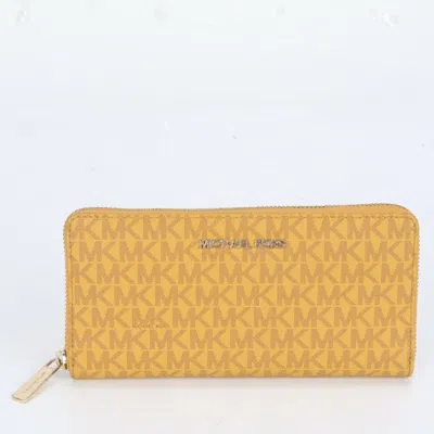 Pre-owned Michael Kors Leather Coated Canvas Long Wallet (bi-fold) ()
