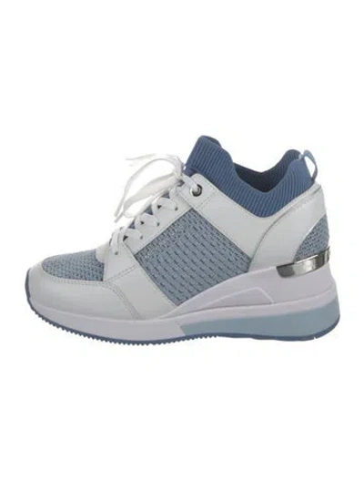 Pre-owned Michael Kors Leather Colorblock Pattern Chunky Sneakers In Multi