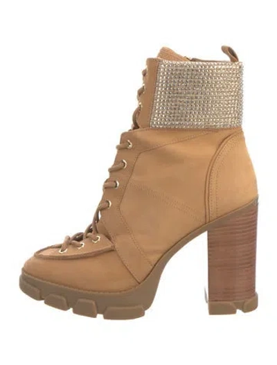 Pre-owned Michael Kors Leather Combat Boots In Neutrals