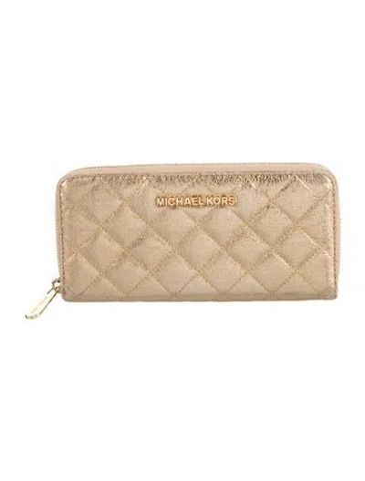 Pre-owned Michael Kors Leather Continental Wallet
