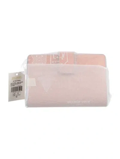 Pre-owned Michael Kors Leather Continental Wallet W/ Tags In Orange