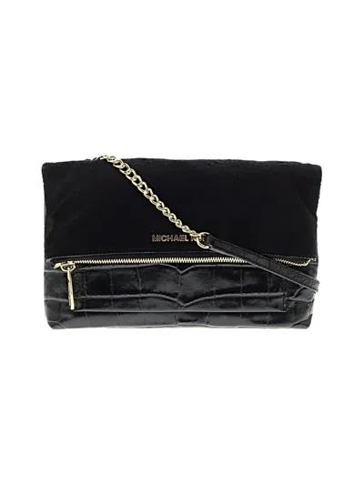 Pre-owned Michael Kors Leather Crossbody Bag In Black