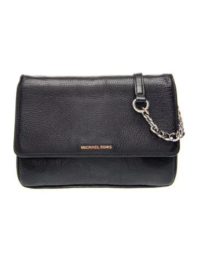 Pre-owned Michael Kors Leather Crossbody Bag In Black
