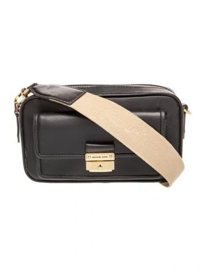 Pre-owned Michael Kors Leather Crossbody Bag In Black