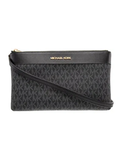 Pre-owned Michael Kors Leather Crossbody Bag In Black