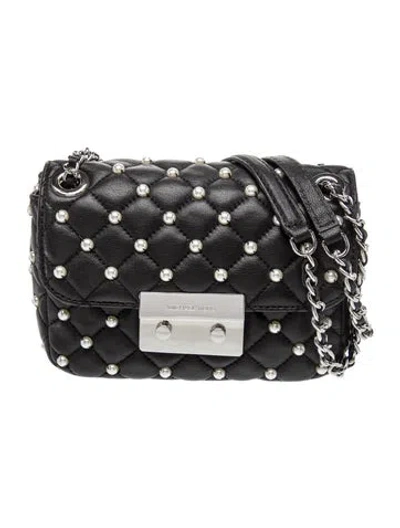 Pre-owned Michael Kors Leather Crossbody Bag In Black